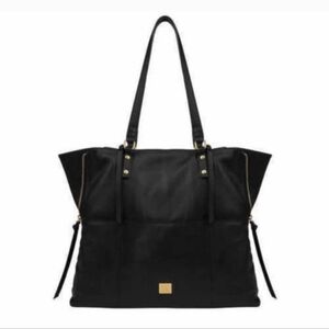 KOOBA EVERETTE Black Leather Satchel with Zip-out Sides